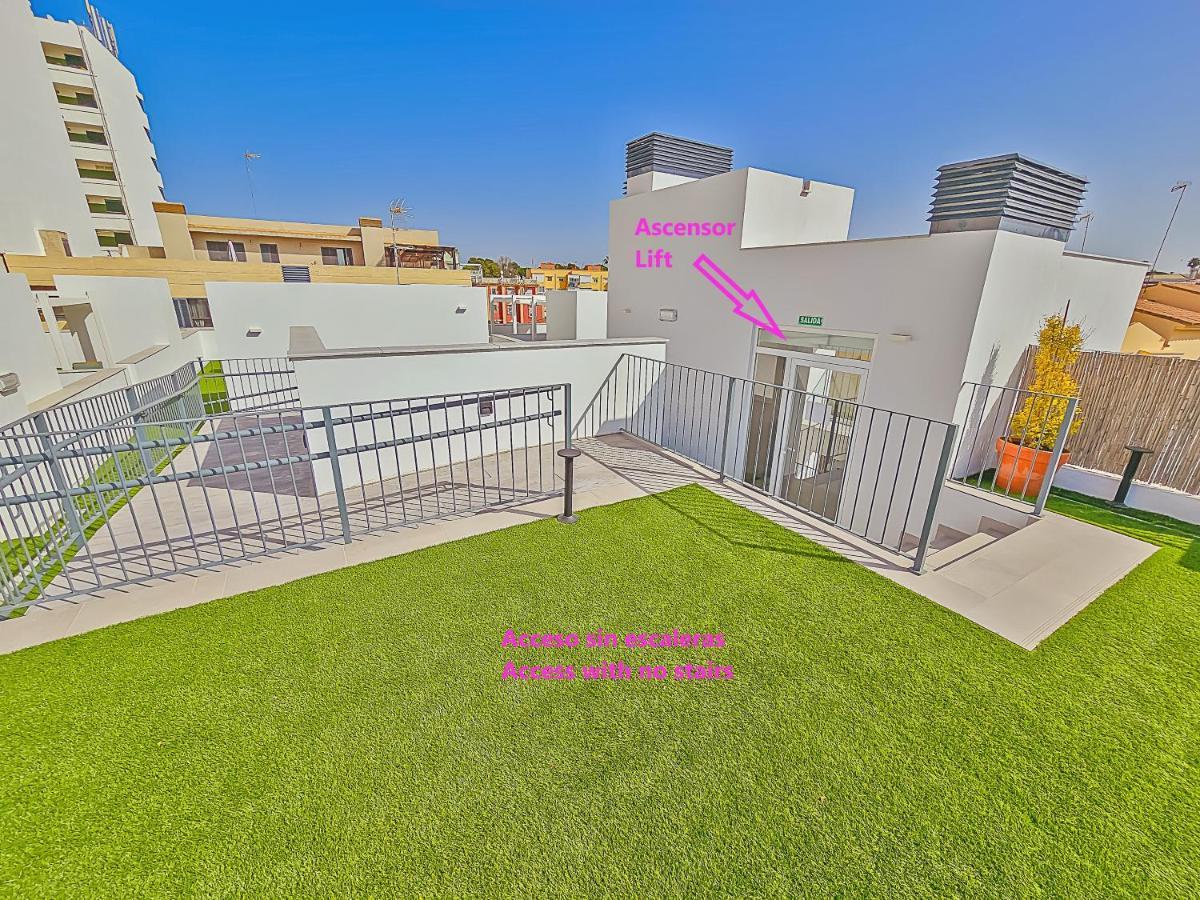 Oceanfront Duplex With A Rooftop Pool And Terrace El Puerto de Santa María Exterior foto